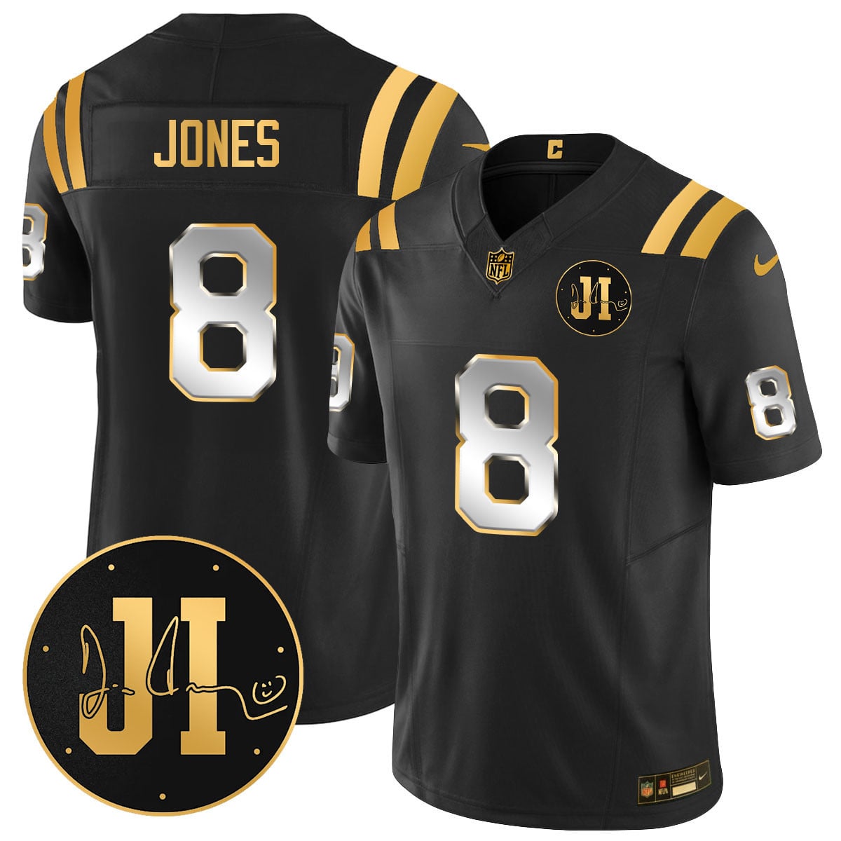 Men's Indianapolis Colts Limited 2025 Jersey - Memorial Patch for Jim Irsay - All Stitched