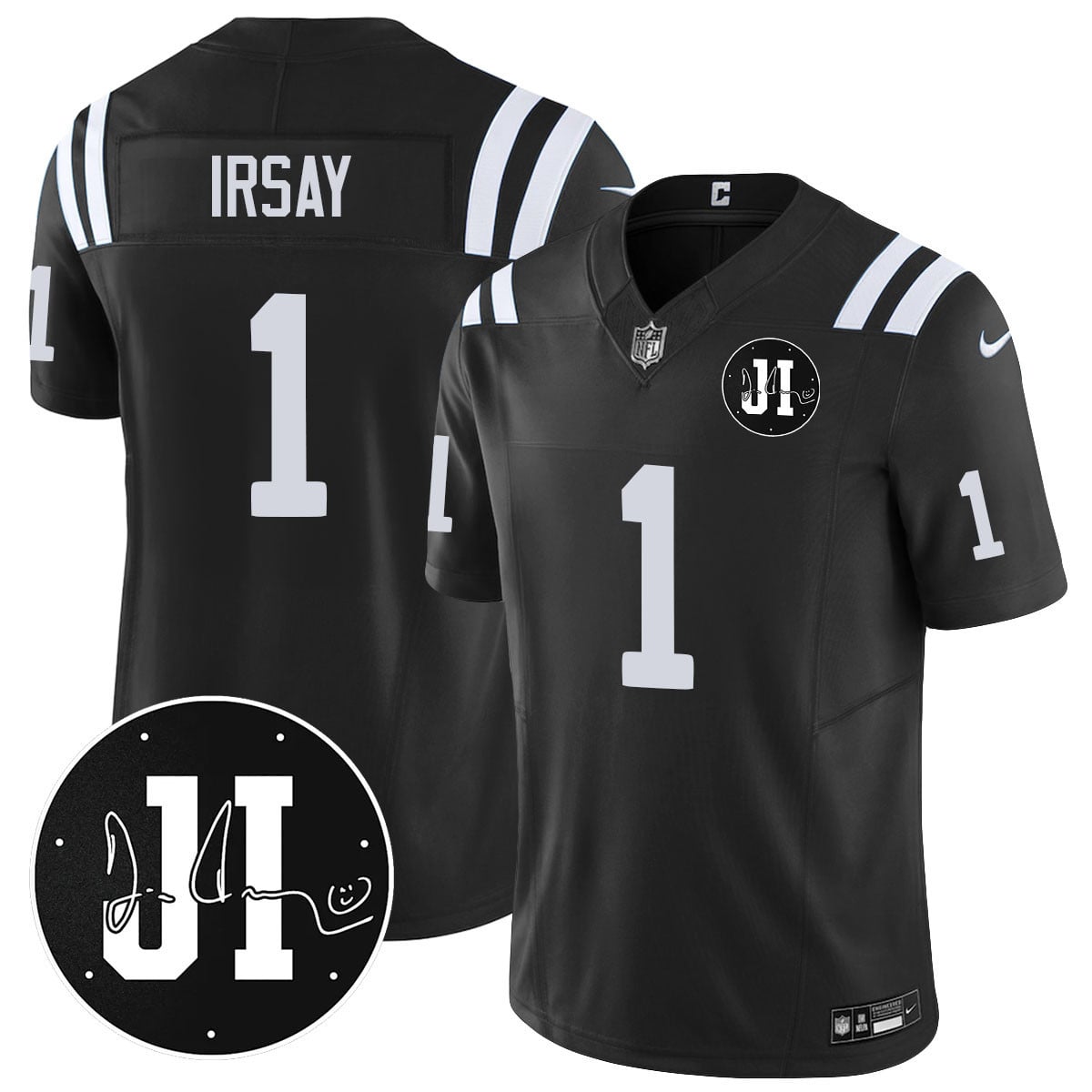 Men's Indianapolis Colts Limited 2025 Jersey - Memorial Patch for Jim Irsay - All Stitched