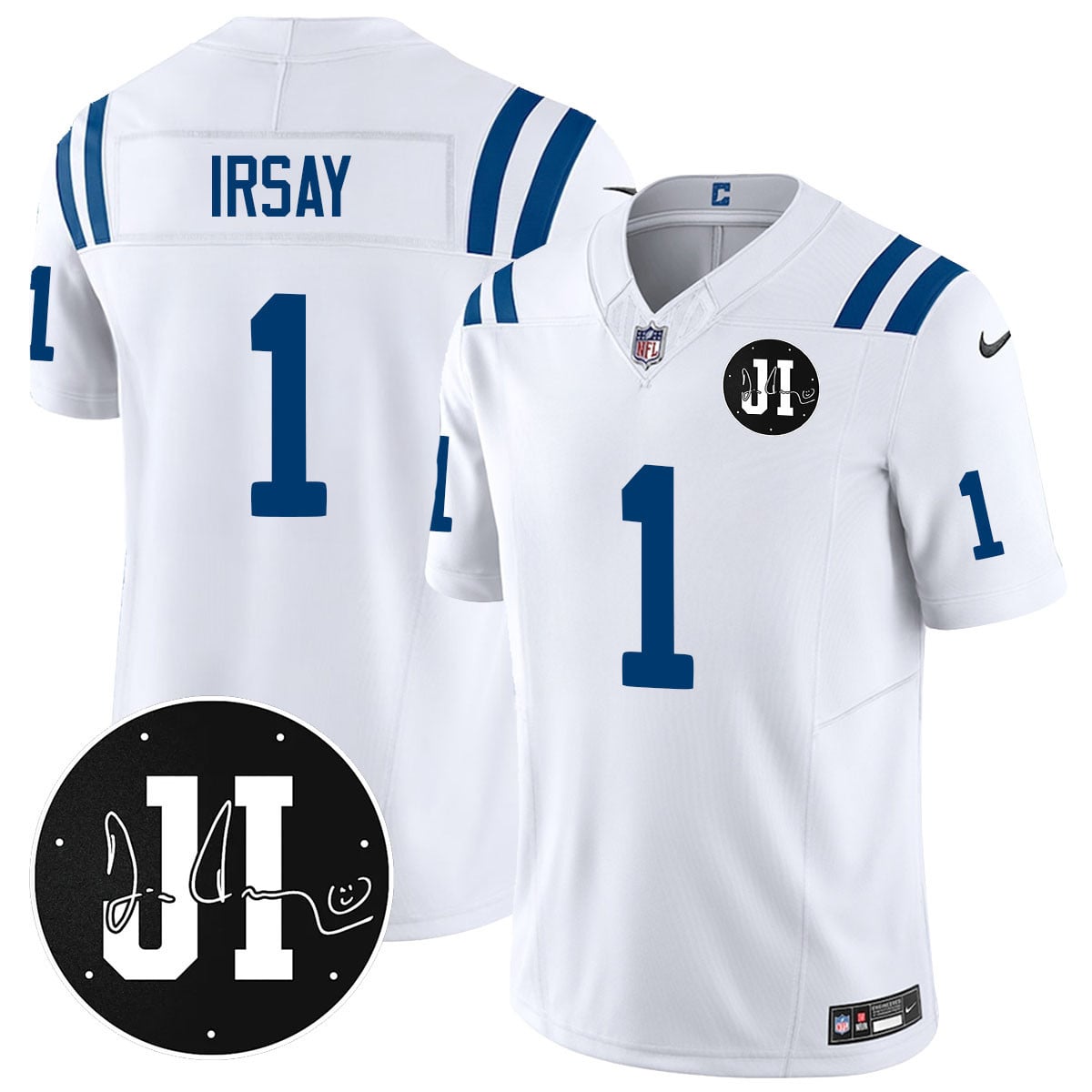 Men's Indianapolis Colts Limited 2025 Jersey - Memorial Patch for Jim Irsay - All Stitched