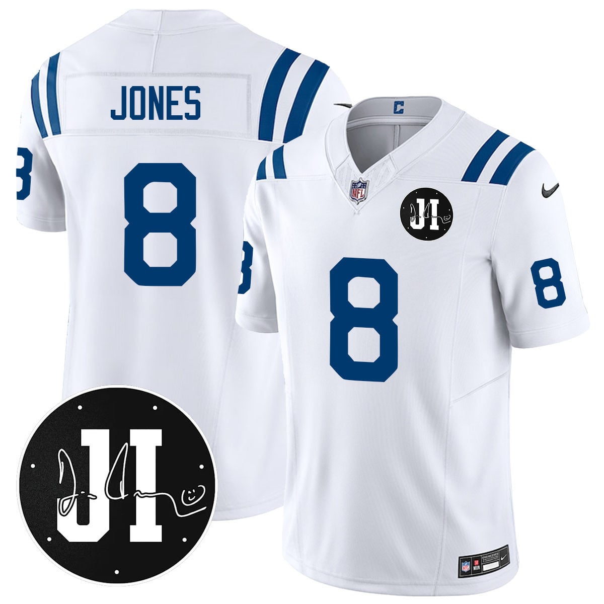 Men's Indianapolis Colts Limited 2025 Jersey - Memorial Patch for Jim Irsay - All Stitched