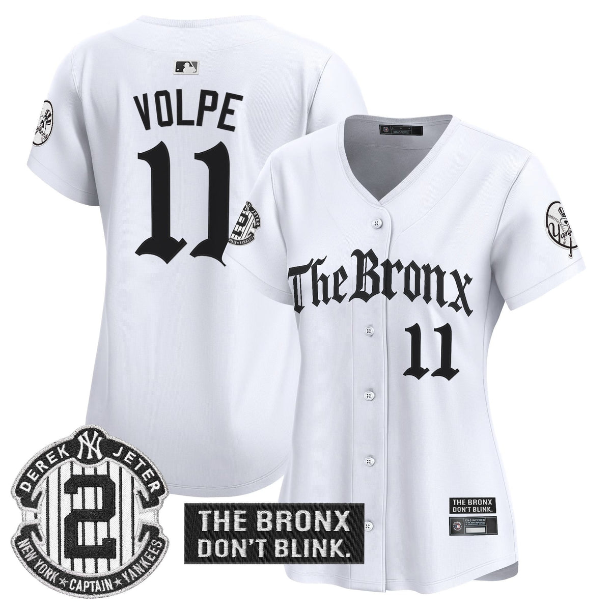 Women's Yankees 'The Bronx - Gothic Ink Drop Edition' Vapor Premier Limited Jersey - All Stitched