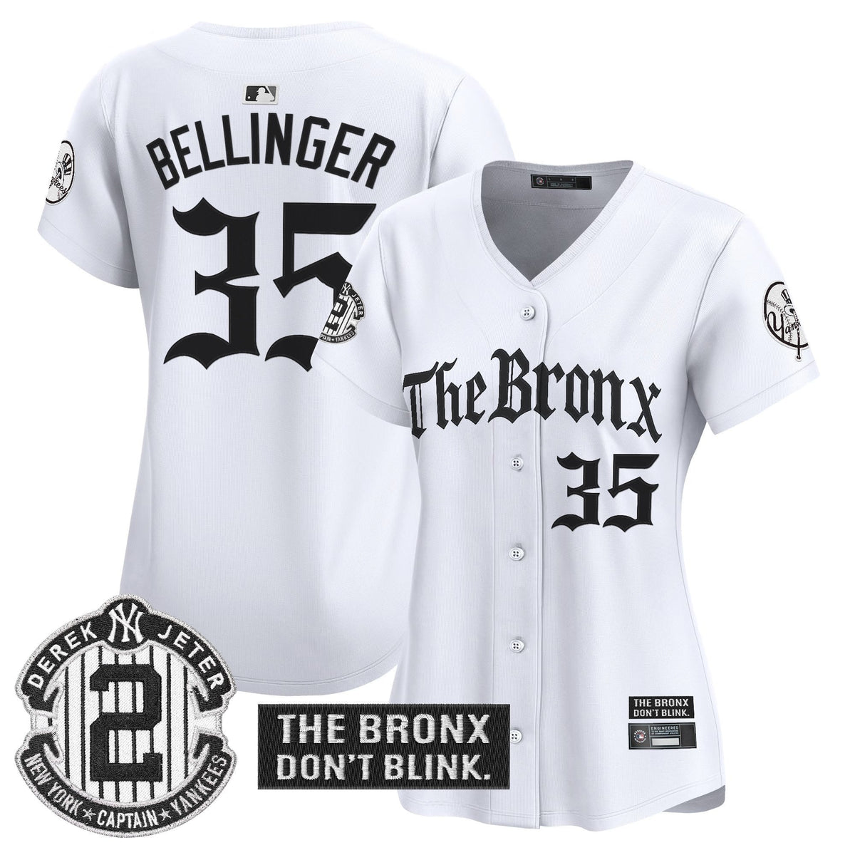 Women's Yankees 'The Bronx - Gothic Ink Drop Edition' Vapor Premier Limited Jersey - All Stitched