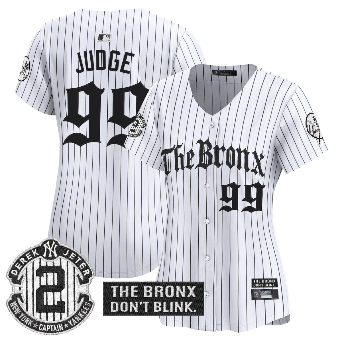 Women's Yankees 'The Bronx - Gothic Ink Drop Edition' Vapor Premier Limited Jersey - All Stitched