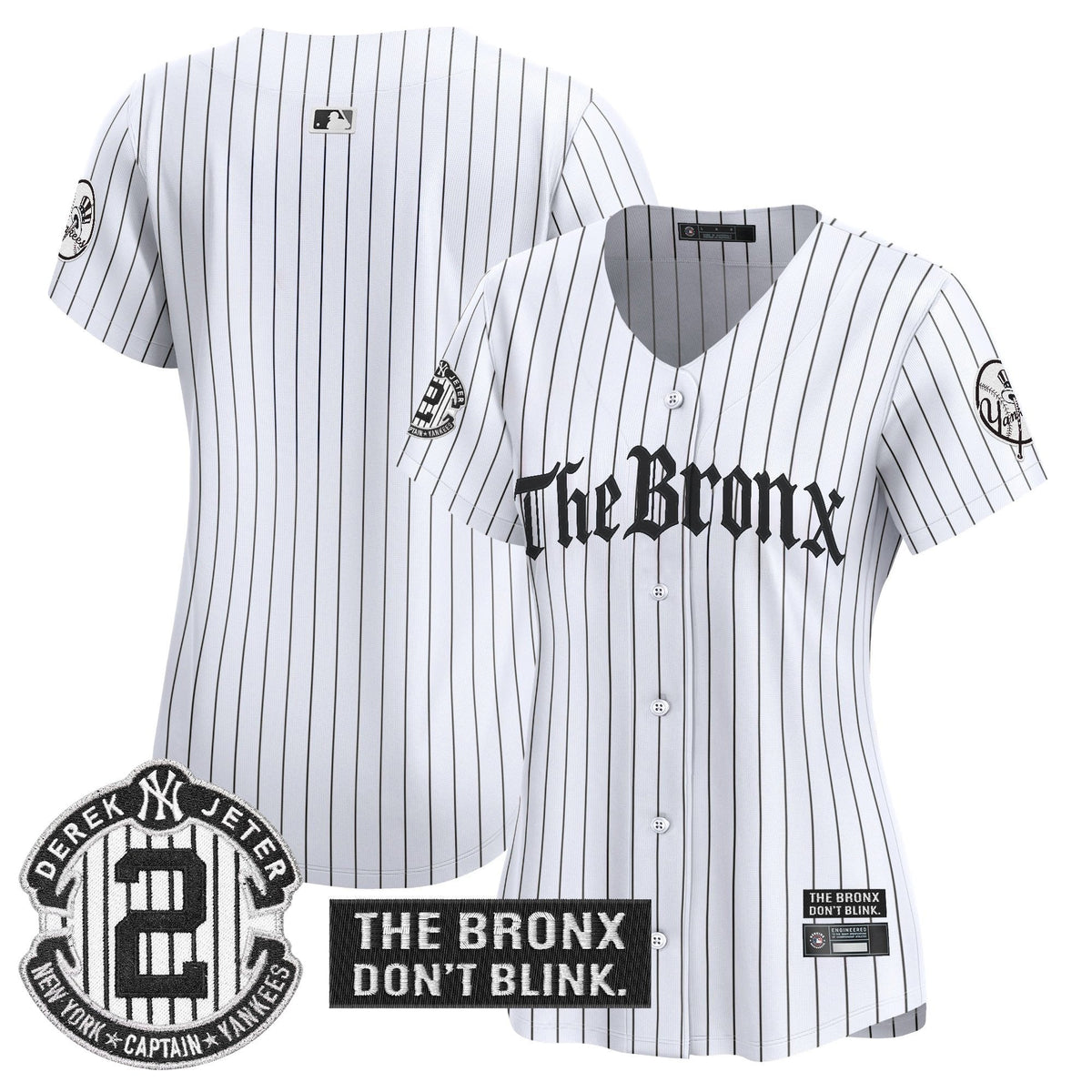 Women's Yankees 'The Bronx - Gothic Ink Drop Edition' Vapor Premier Limited Jersey - All Stitched