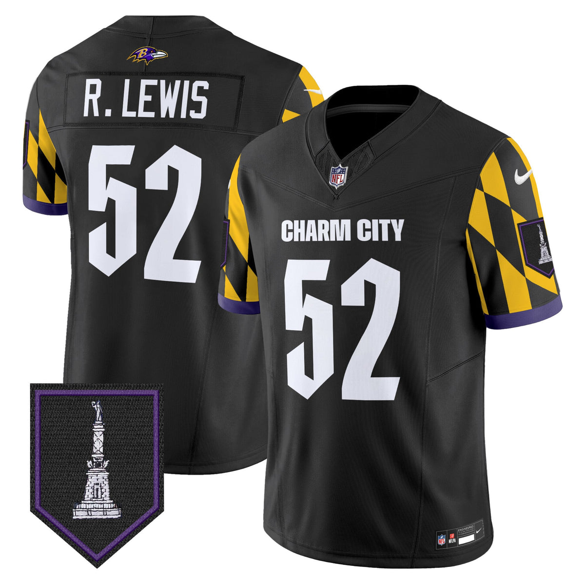 Men's Ravens City Edition Patch Vapor Limited Jersey - All Stitched