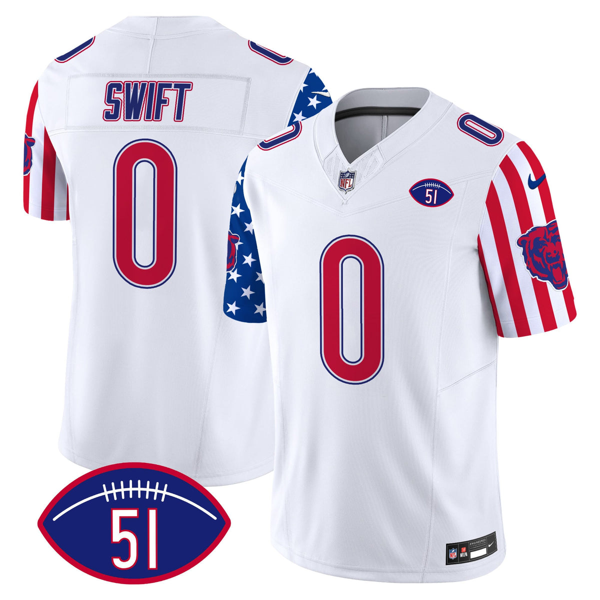 Men's Bears American Style Vapor Limited Jersey - All Stitched