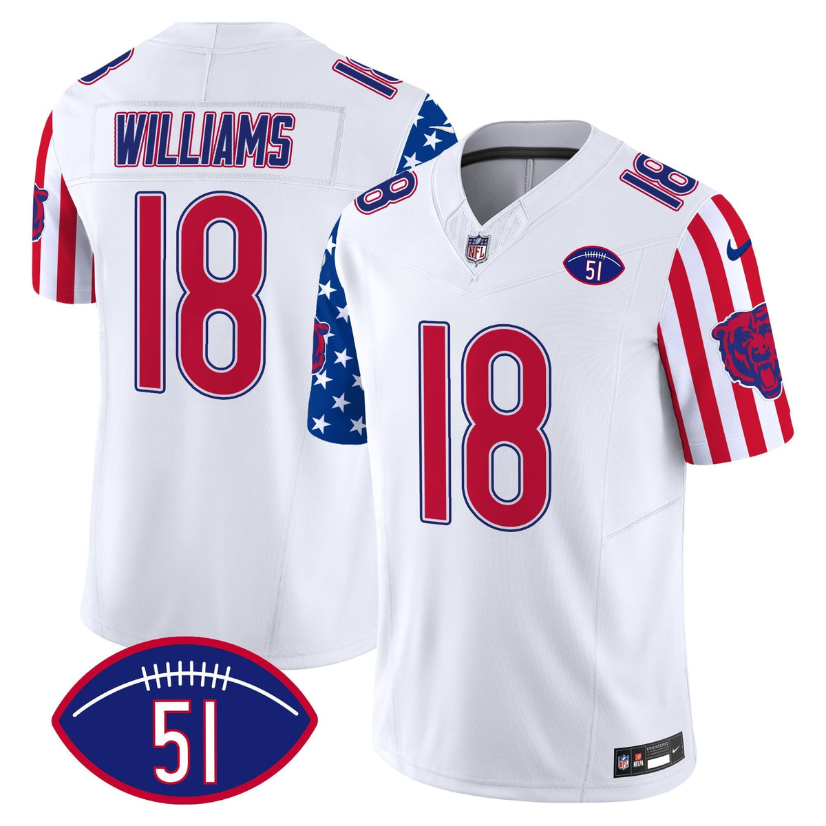 Men's Bears American Style Vapor Limited Jersey - All Stitched