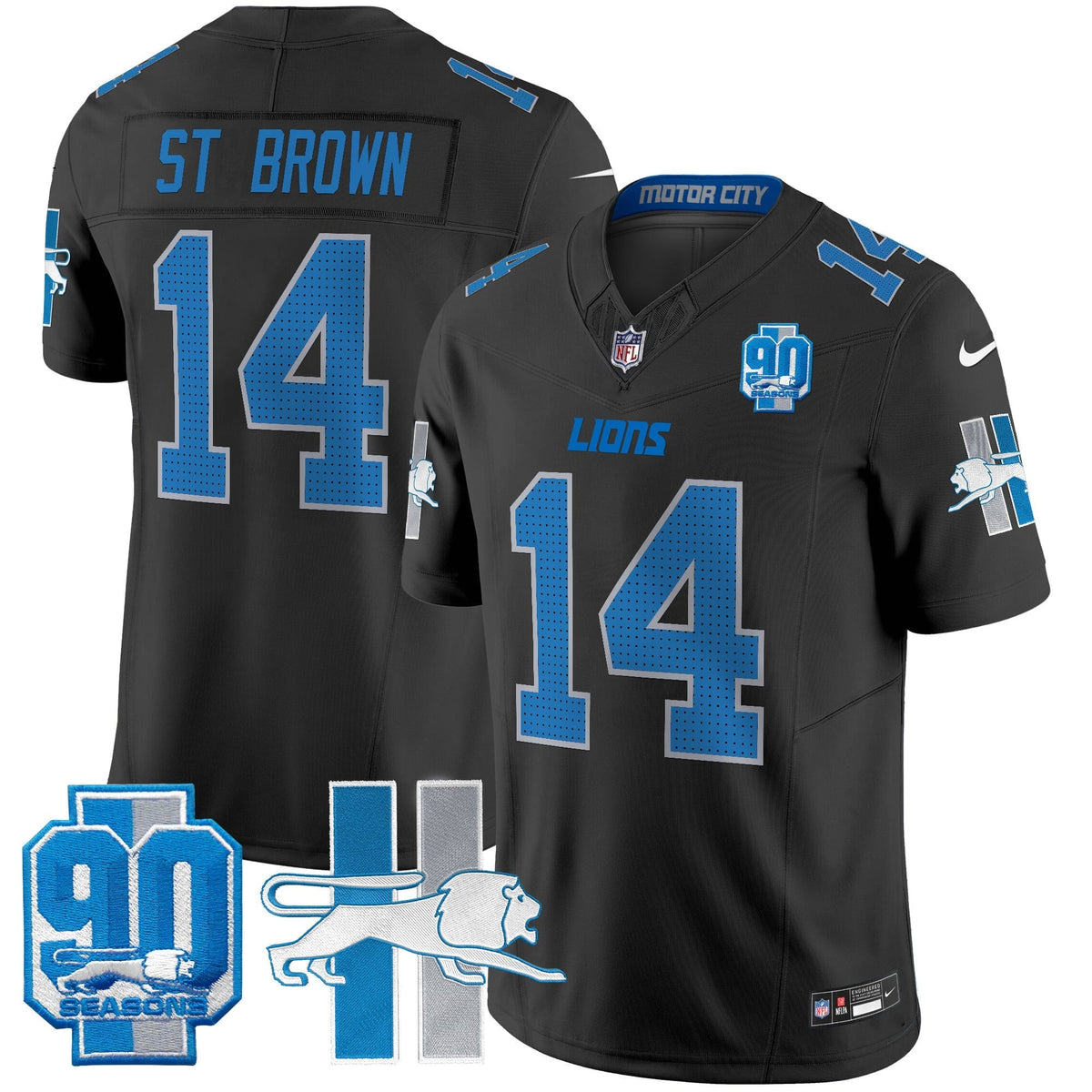 Men's Detroit Lion 1946 Throwback Vapor Limited Jersey - All Stitched