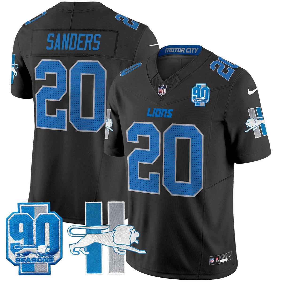 Men's Detroit Lion 1946 Throwback Vapor Limited Jersey - All Stitched