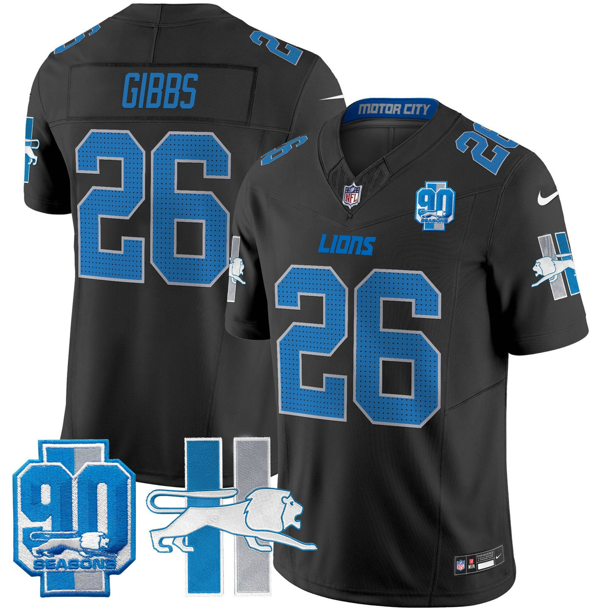 Men's Detroit Lion 1946 Throwback Vapor Limited Jersey - All Stitched