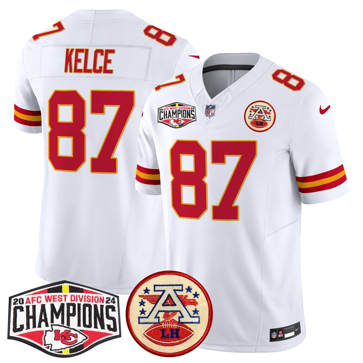 Men's Chiefs 2024 AFC West Division Champions Patch Vapor Limited Jersey - All Stitched