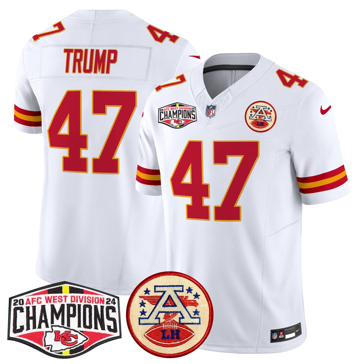 Men's Chiefs 2024 AFC West Division Champions Patch Vapor Limited Jersey - All Stitched