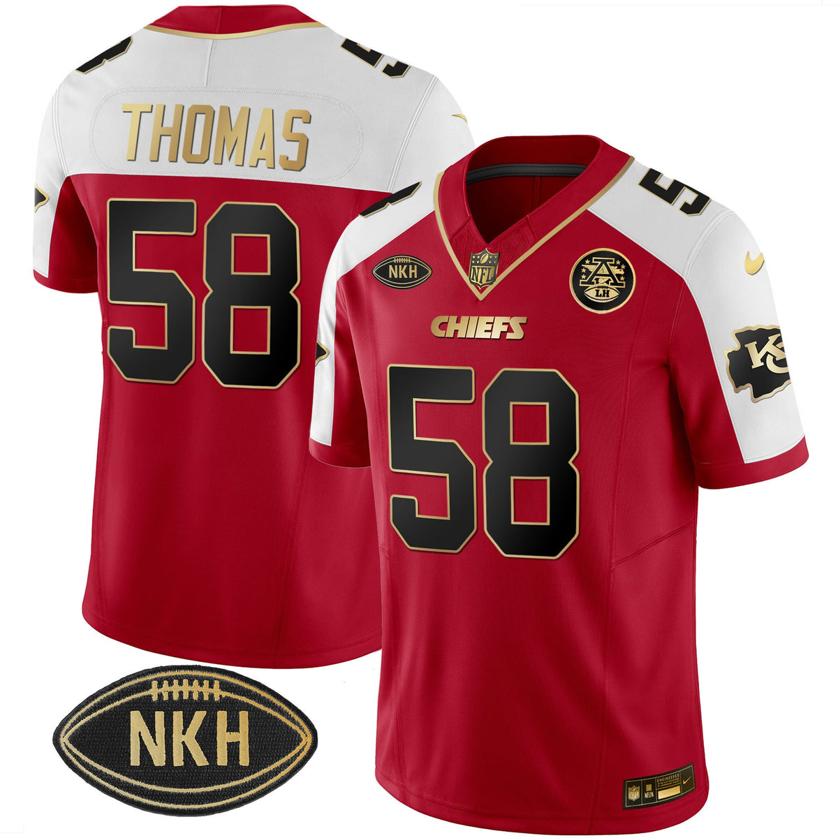 Men's Chiefs NKH Patch 2023 Vapor Limited Jersey - All Stitched