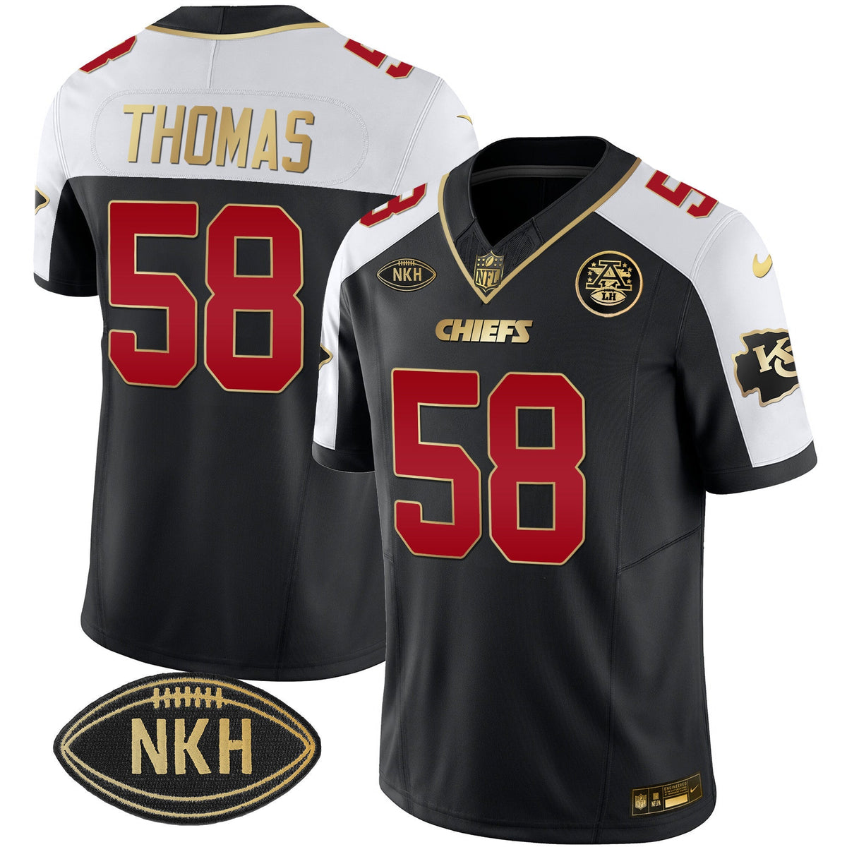 Men's Chiefs NKH Patch 2023 Vapor Limited Jersey - All Stitched