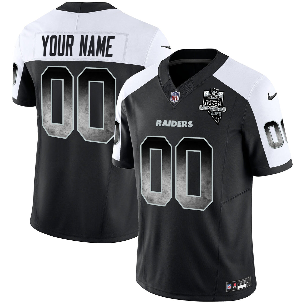 Raiders Arch Smoke Vapor Custom Jersey - All Stitched