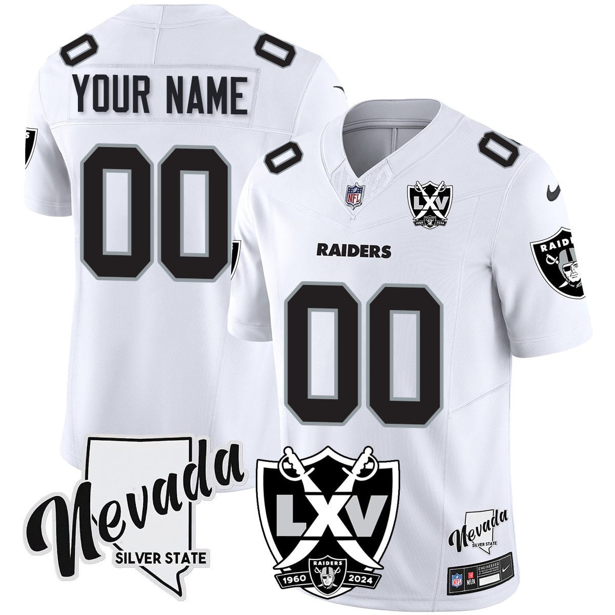 Raiders 2025 Vapor Limited Custom Jersey - 65th Anniversary - All Stitched